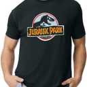 Jurassic Park Logo Performance Gym Shirt (Medium, Jpa Colorful Logo)
