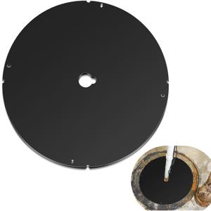 20.5 Inch Sump Pump Cover Plastic Submersible Sump Basic Cover Black Septic Tank Lid for Water Pump Basin Bucket Outdoor Well(Hole)