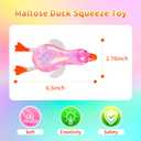 Cute Duck Squishy Sugar Stress Ball, Soft Duck Stress Relief Sugar Ball Squishy Ultra Squishy and Moldable Slow Rise Relaxing Sensory Stress for Anxiety (Pink)
