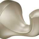 Moen Eva Brushed Nickel Transitional Single Robe Hook, Wall Mounted Hanger for Bath Robe or Towel, YB2803BN