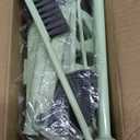 Basaza 4 in 1 Light Green Toilet Bowl Brush and Holder Set Silicone Toilet Brush Toilet Cleaner Brush for Bathroom Floor Standing or Wall Mounted Toilet Scrubber Without Drilling Green Stuff