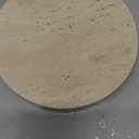 WORHE Marble Soap Dishes Natural Travertine Stone Sponge Holder for Bathroom Tub Shower Kitchen Sink, Handcraft Round Soap Case Trinket Plate Jewelry Tray Coaster for Home Decor Color Beige (WH046)