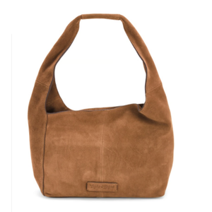 Lucky Brand Shoulder Suede Bag Honey Tan Color