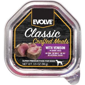 Evolve Classic Crafted Meals Venison Recipe Dog Food, 3.5 Ounce (Pack of 15), BBD 27/OCT/2027