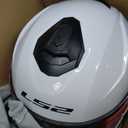 LS2 Helmets Strobe II Modular Motorcycle Helmet W/SunShield (Gloss White - Large)