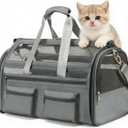 Cat Carrier, Small Dog Carrier for Small Medium Pets Up to 15 LbsPet Carrier Airline Approved,Soft-Sided Puppy Travel Bag with Safety Zippers,Chihuahua Carry Case, Kitty Cloth Cage