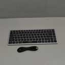 TECKNET Bluetooth Keyboard Rechargeable, 4-Device (2.4G+3BT) Wireless Keyboard, Ultra-Slim Quiet Typing, 14 Hotkeys Computer Keyboard for PC/Laptop/Smart TV/Tablet (Sliver+Black)