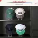 Vtopmart 4 Pack Hat Organizer Holder for Baseball Caps Storage, Clear Hats Display Stand Holds Up to 28 Caps for Closet, Dresser