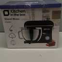 Kitchen in the box Stand Mixer - 6.5 Quart Mixing Bowl with Handle, 900 Watt Powerful Heavy Bread Dough Standing Mixers Tilt-head with Dough Hook, Whisk, Flat Beater and Splash Guard (Blue)