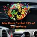Car Cymbal Air Vent | Dashboard Fun Decorations Gift for Music Lovers Cool Car Must Have Accessories Mini Car Crash Drum Cymbal Platillo De Bateria Para Auto