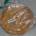 11inch Round Decor Rattan Centerpiece Tray for Candle Vase Holder Keys Remote Tray for Entryway Table Bread Serving Tray for Coffee Table Home Decor