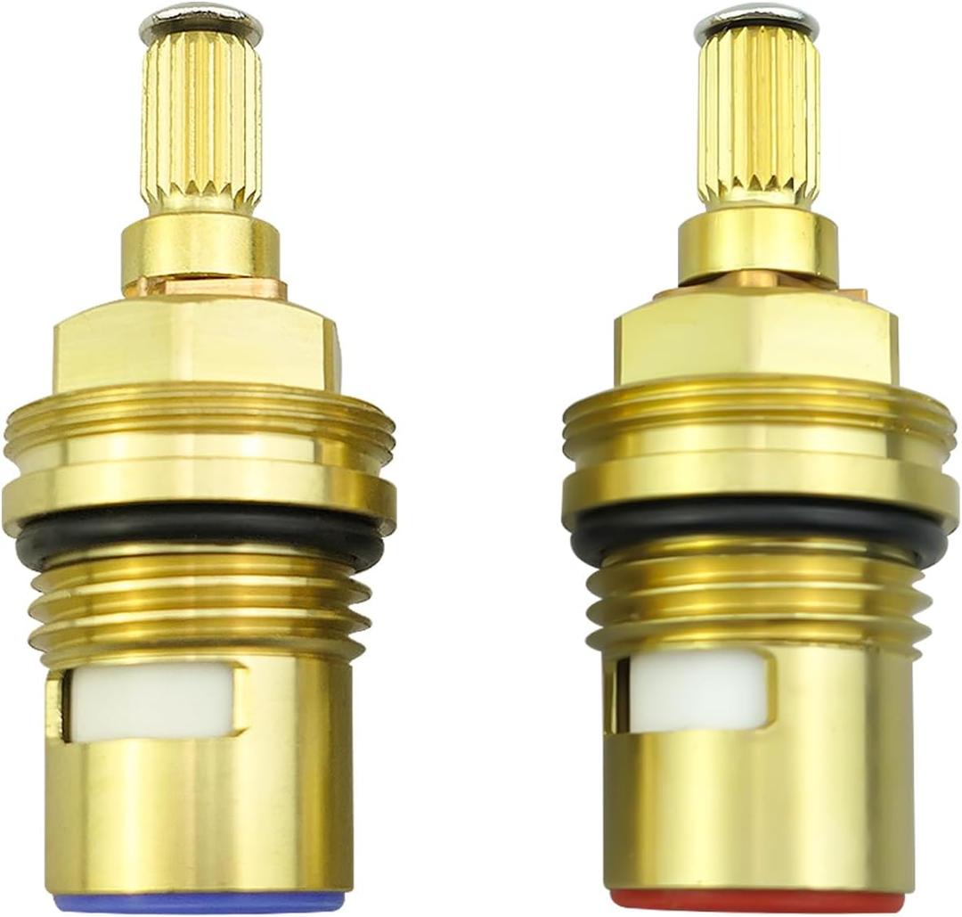 45887000 45888000 2 Pcs Ceramic Cartridge Fit for Grohe Faucet Bathroom Sink Faucet Cartridge 3/4-Inch Wall Mount Valves, Cold and Hot Ceramic Cartridge