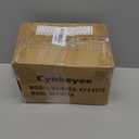 Cynkeyee Decorative Ceramic Christmas Tree Statue - Blue and White Chinoiserie Pattern Cone Shaped, Tabletop Holiday Decor 8.5x4x4 Inches