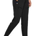 baleaf Women's Joggers Lightweight Hiking Pants High Waist 5 Zipper Pockets Quick Dry Travel Athletic UPF50+ (Black 28'' Inseam) S