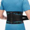 Back Braces for Lower Back Pain Relief with 6 Stays, Breathable Back Support Belt for Men/Women for work, Anti-skid lumbar support belt with 16-hole Mesh for sciatica