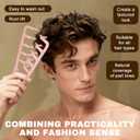 Texture Comb 2PCS Wide Tooth Hair Styling Comb for Men & Women(Grey+Pink)