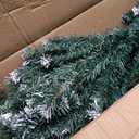 7FT Pre-Lit Artificial Christmas Tree with 2010 PE&PVC Mixed Branch Tips, 500 Warm White Lights, Hinged Premium Spruce Fake Xmas Trees, Green, Foldable Base