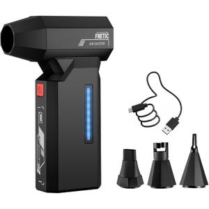 Compressed Air Duster, 130000RPM Super Power Electric Air Dusters with AI Indicator, 5 Gear Brushless Motor, Rechargeable Mini Dust Blower for Computer, Keyboard, House, Outdoor and Car