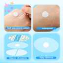 Teling 300 Pcs Disposable Baby Ear Covers for Swimming Waterproof Baby Shower Ear Covers for Bath Protector Newborn Stickers Cotton Ball Bath for Kids Swimming Surfing Snorkeling Water Sport(Blue)