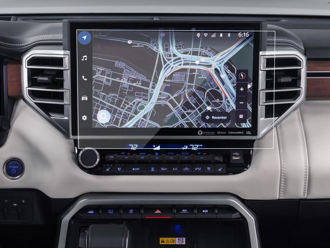 AZZIGO Tempered Glass Screen Protector For 2026 2025 2024 2023 2022 Toyota Tundra & 2026 2025-2023 Sequoia 14 Inch Navigation Touchscreen High Clear 9H Anti-Scratch Accessories (HD)