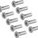 uxcell M3x10mm Flat Head Machine Screws, Phillips Cross Screw, 304 Stainless Steel, Fasteners Bolts 50Pcs