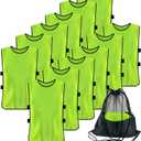 12 Pack Pennies for Soccer Scrimmage Vest Practice Jersey for Adult Youth