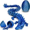 TBOLINE 12" 3D Printed Dragon Egg, Cool 3D Printer Articulated Crystal Dragon Toys for Kids, Surprise Animals Figurines Fidget Dinosaur Eggs Toys for Boys Kids Teen 5-7 4-6 8-12