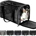 Cat Carrier Dog Carrier Pet Carriers Soft-Sided Cats Bag Animal Carriers Puppy Carrying Bag TSA Airline Approved Small Dog Carrier Soft Sided, Collapsible Travel Carriers for Big Cats(Up to 16lbs),