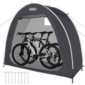 UNP Bike Storage Shed Tent, Portable Outdoor Bike Storage Tent with 210D Oxford Thick PU4000 Waterproof for 2-3 Bikes, Bike Covers Storage Shed Tent for Bicycles, Lawn Mower, Garden Tools