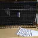 MidWest Homes for Pets 30-Inch iCrate Folding Dog Crate with Divider Panel, Leak-Proof Tray & Secure Latches  Metal Wire Kennel for Medium Breeds  Portable, Durable & Easy to Assemble (Black)
