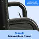 Medline Comfortable Folding Wheelchair with Swing-Back Desk-Length Arms and Swing-Away Footrests, 20W x 16D Seat