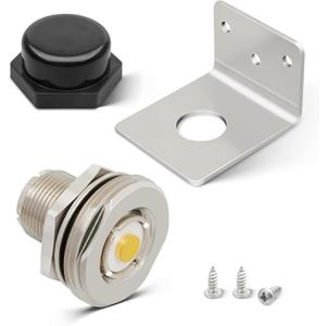 Anina NMO to PL259 Connector with L Shape Antenna Bracket and Cover for VHF, UHF, Ham,Mobile Radio Antenna, 5/8 Inch Mounting Hole
