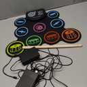 Electronic Drum Set, 9-Drum Practice Pad with Headphone Jack, Roll-up Drum Kit Machine with Built-in Speaker Drum Pedals and Sticks 10 Hours Playtime, Great Christmas for Kids