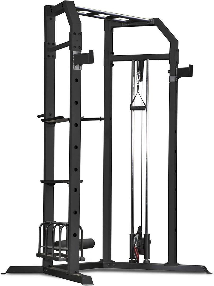 Marcy Strength Training Home Gym Cage with Pulley System for Weightlifting, Bodybuilding, Full Body Workout Equipment for Home Exercise