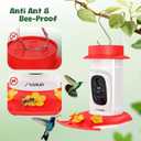 Svanur Smart Hummingbird Feeder with Camera,Solar Powered Humming Bird Feeders for Outdoors,Instant Notifications,W/32G Card,2K Live Video,Easy Clean & Refill,Ideal Gifts for Bird Lovers