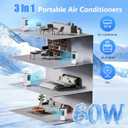 Portable Air Conditioners, [9.5L large Water Tank], 3-in-1 Evaporative Air Cooler for Room, Fast Cooling Portable AC Unit w/7H Timer/Remote, 3 Speeds, Quiet Swamp Cooler for Bedroom Office
