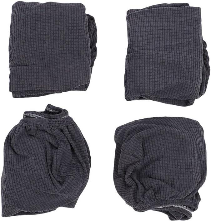 RV Dinette Cushion Covers, Stretchy Polyester Slipcovers for 39-50in Length with Elastic Band Design, for RV Furniture Sofa Seat Protection (Dark Gray)