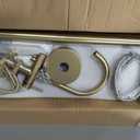 Taplong Brushed Gold Free Standing Tub Faucet Freestanding Bathtub Faucet with Handheld Sprayer, Floor Mount Tub Filler, Shower Tub Faucet Set Complete, Bathtub Faucet with Shower-51005BG