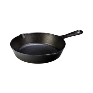 Lodge 8 Inch Cast Iron Pre-Seasoned Skillet – Signature Teardrop Handle - Use in the Oven, on the Stove, on the Grill, or Over a Campfire, Black
