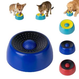 Dog Lick Bowl with Roller Ball, Dog Lick Ball for Dogs,Dog Licking Bowl with Rolling Ball for Pet Slow Eat,Dog Lick Bowl with Ball for Enjoy Eating,Lick&Roll Bowl Focus On Pet Enjoy Meal. (Blue-B)