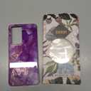 Esdot for Samsung Galaxy S21 Ultra Case,Military Grade Passing 21ft Drop Test,Rugged Cover with Fashion Designs for Women Girls,Protective Phone Case for Galaxy S21 Ultra 6.8" Glitter Purple Marble