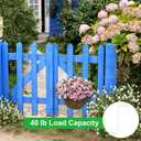 24PCS Vinyl Fence Hooks, 2 x 6 Inches White Powder Coated Fence Hangers Metal Patio Hooks for Hanging Plants & Planters, Lights, Pool Equipment, Bird Feeder (White, 2 x 6 Inch)