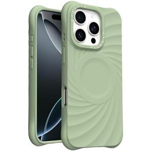 ORNARTO Vortuxe for iPhone 16 Pro Case 6.3" | 2X MIL-STD Drop Protection | Compatible with MagSafe | Sleek Aesthetic Liquid Silicone Phone Cover - Matcha