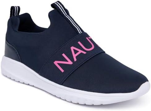 Nautica Youth Girls Slip-On Athletic Sneakers - Stylish Running and Tennis Shoes for Little and Big Kids Size 4