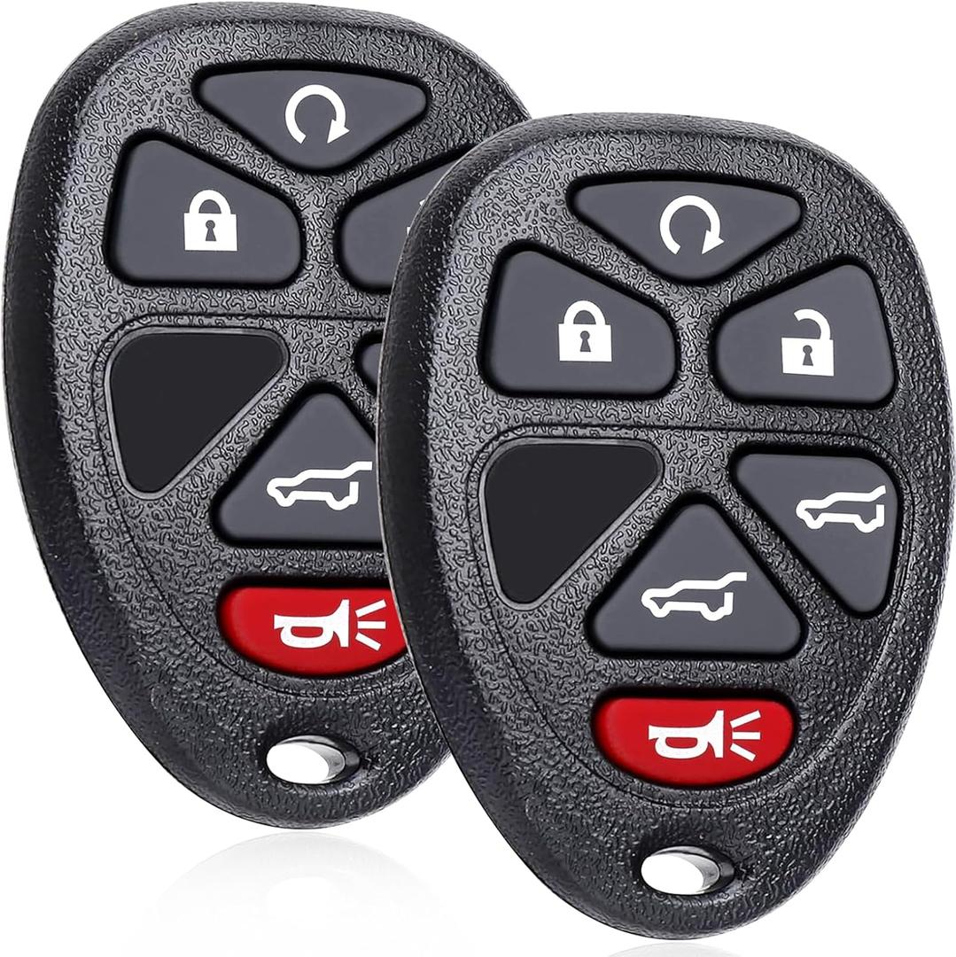 6-Button Car Key Fob: Keyless Entry Remote Control for 2007-2014 Chevrolet Suburban, 2007-2014 Chevrolet Tahoe, 2012-2017 Chevrolet Traverse, GMC Yukon, Cadillac Escalade, OUC60270, OUC60221, 315 Mhz
