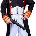 Boy's Napoleon Costume Navy Red yellow, 14-16Y