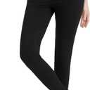 High Waisted Skinny Jeans Stretchy Tummy Control Jegging for Women Pull on Leggings with Pockets (Black, XXL)
