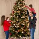 Joottuan Velvet Christmas Bow 5 x 7 inches Rustic Crafts Gift Bows Vintage Velvet Ribbon Wreath Bows for Christmas Tree Home Decor Indoor Outdoor Decoration (48, Khaki)