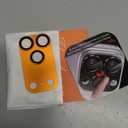 Hoerrye for iPhone 17 Pro Max Camera Lens Protector - [12FT Shatterproof Military Grade] [Strong Adsorption] 9H+ Tempered Glass Camera Screen Full Protective Cover Case Friendly,Cosmic Orange