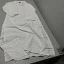 ladyline Womens Cotton Chikankari Tunic Kurti Top Lucknowi Embroidered Henley Neck Show Buttons Kurta, Size 38